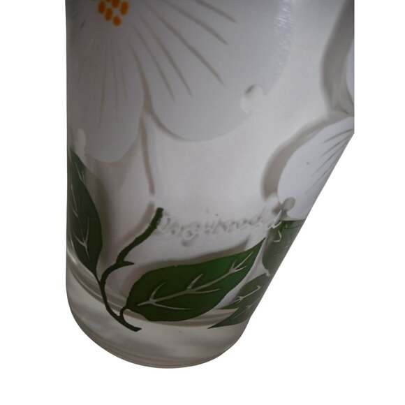 MCM Peanut Butter Drinking Juice Glass Tumbler Dogwood Estate find 5"  White - Picture 2 of 4